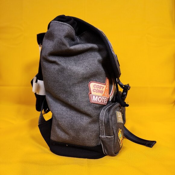 Loungefly Disney Pixar Cars Radiator Springs Patches Mini Backpack Sak Grey NEW